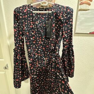 The Fifth Label Sonic Long Sleeve Wrap Maxi Dress